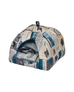 Catry Vintage Igloo House Cat Bed - 40 x 40 x 35 cm