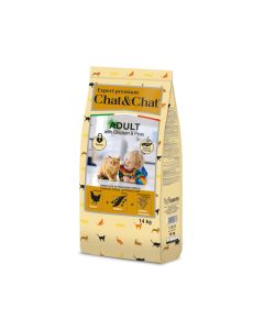 Chat and Chat Tuna and Peas Dry Cat Food - 14 kg