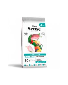 Dibaq Sense Grain Free Chicken and Duck Sterilized Dry Cat Food - 1.5 kg