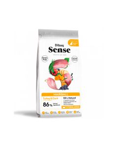 Dibaq Sense Hairball Grain Free Duck and Turkey Dry Cat Food - 1.5 kg