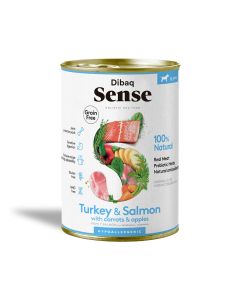 Dibaq Sense Salmon and Turkey Canned Puppy Food - 380 g