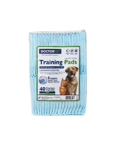 Doctor Pet Lavender Training Pads - 40ct - Large - 60 x 60 cm