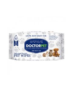 Doctor Pet Pet Wipes - 56 Pcs