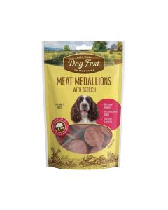 Dog Fest Meat Medallions with Ostrich Dog Treats - 90g
