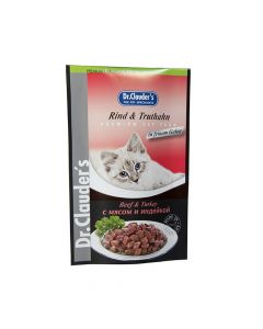 Dr.Clauder's High Premium Beef & Turkey Wet Cat Food - 100 g