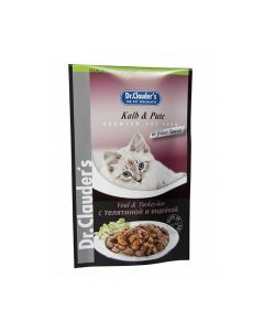Dr.Clauder's Selected Pearls Veal & Turkey Wet Cat Food - 100 g