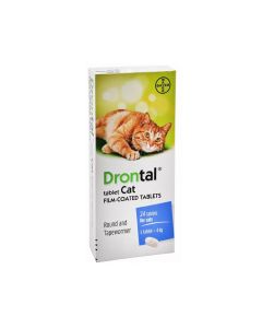 Drontal Wormer Tablets for Small and Medium Cats - under 4 kg - (1 tablet)