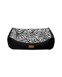 Dubex Tarte Rectangular Pet Bed, Black Zebra