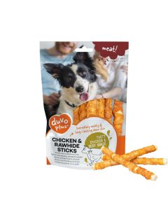 Duvo+ Meat Chicken and Rawhide Sticks Dog Treat - 100 g