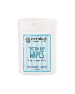 Earthbath Tooth & Gum Wipes With Lite Peppermint Flavor, 25pcs
