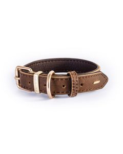 EzyDog Oxford Leather Classic Collar - Brown