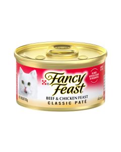 Fancy Feast Classic Pate Beef and Chicken Feast Canned Cat Food - 85 g - Pack of 24