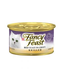 Fancy Feast Grilled Beef Feast in Gravy Canned Cat Food - 85 g