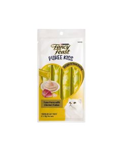 Fancy Feast Puree Kiss Tuna Puree with Chicken Flakes Cat Treats - 4 x 10 g