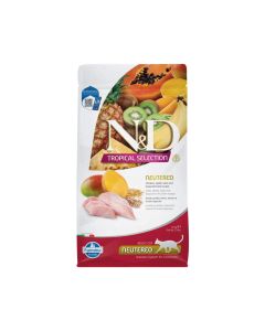 Farmina N&D Chicken, Spelt, Oats and Tropical Fruits Neutered Adult Cat Dry Food