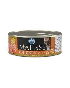 طعام رطب "ماتيس" بموس الدجاج للقطط من فارمينا - 85 جرام
