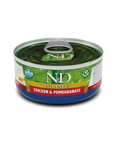 Farmina N&D Prime Chicken and Pomegranate Canned Cat Food  - 70 g - Pack of 30