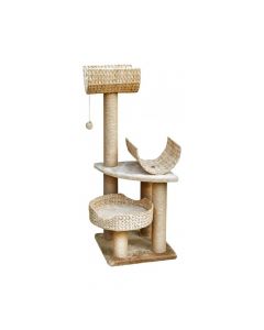 Fauna Palucco Cat Play Tower, Beige, 40L x 40W x 98H cm