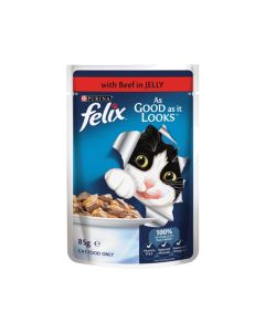 Felix Beef In Jelly Adult Cat Food Pouch - 85 g