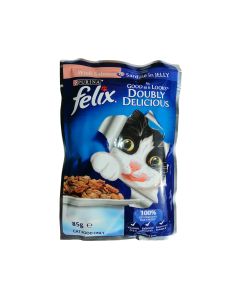 Felix Salmon and Sardine In Jelly Adult Cat Food Pouch - 85 g