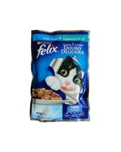 Felix Trout and Mackerel In Jelly Adult Cat Food Pouch - 85 g