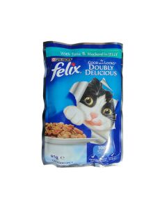 Felix Tuna and Mackerel In Jelly Adult Cat Food Pouch - 85 g