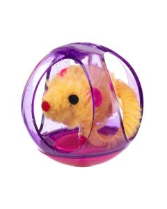 Ferplast Ball with Plush Animal Cat Toy
