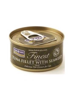 Fish4Cats Tuna Fillet with Seaweed Cat Wet Food - 70g - Pack of 10