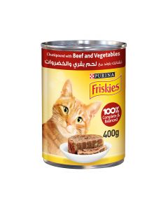 Friskies Chunkpound with Beef & Vegetables Canned Cat Food - 400g - Pack of 24