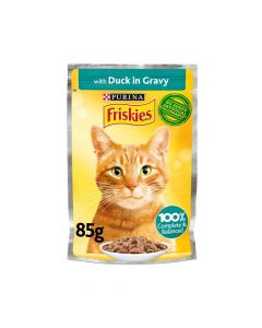 Friskies Duck in Gravy Cat Food Pouch - 85g - Pack of 26