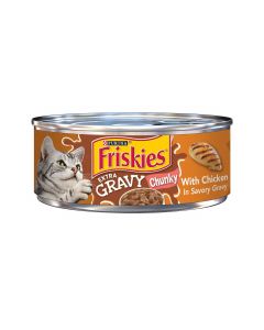 Friskies Extra Gravy Chunky with Chicken Canned Cat Food - 156g - Pack of 24