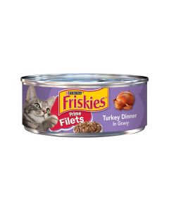 Friskies Prime Fillets Turkey Dinner in Gravy Canned Cat Food - 156g