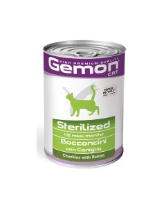 Gemon Chunkies with Rabbit Sterilized Cat Wet Food - 415 g