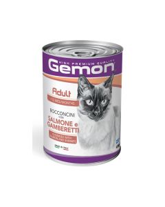 Gemon Chunkies with Salmon and Shrimps Adult Cat Wet Food - 415 g