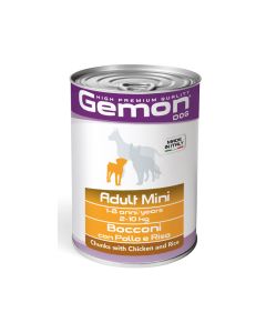 Gemon Chunks with Chicken and Rice Adult Mini Dog Wet Food - 415 g