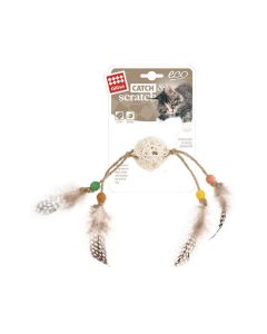 GiGwi Eco Line Catch Scratch with Rattle Wood - White