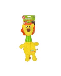 GiGwi Lion Plush Dog Toy with TPR Neck