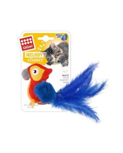GiGwi Melody Chaser Red Parrot with Motion Activated Sound Chip