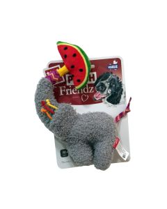 GiGwi Plush Friendz Elephant with Squeaker and Crinkle Dog Toy