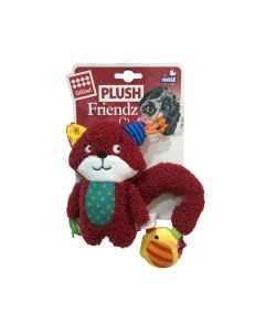 GiGwi Plush Friendz Squirrel with Squeaker and Crinkle Dog Toy