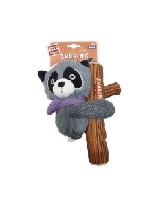 GiGwi Raccoon Plush Toy with Squeaker Inside