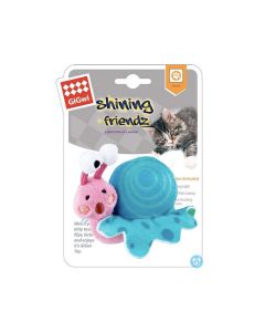 GiGwi Shining Friends Snail with Activated LED Light & Catnip Inside
