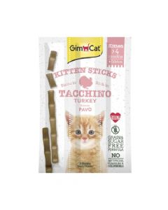 GimCat Kitten Sticks with Turkey & Calcium Cat Treats - 3g - Pack of 3