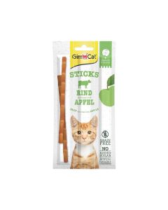 GimCat Duo-Sticks with Beef and Apple Cat Treat, 3 Pcs