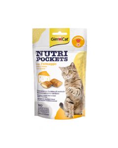 GimCat Nutri Pockets Cheese & Taurine Treats, 60g