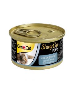GimCat ShinyCat Tuna with Shrimps In Jelly For Cats, 70g