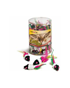 GimCat Tube Mice With Feathers Cat Toy - Assorted Colors
