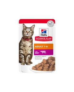 Hill's Science Plan Adult 1-6 Beef in Gravy Wet Cat Food - 85 g