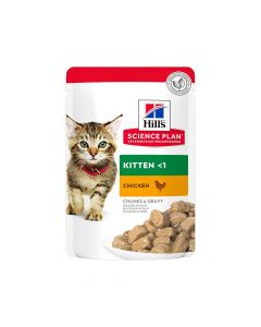 Hill's Science Plan Kitten Chicken Chunks and Gravy Wet Kitten Food - 85 g