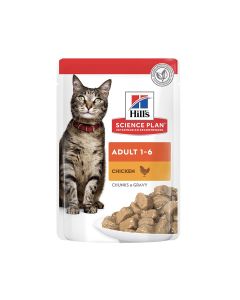 Hill's Science Plan Adult Cat Food With Chicken Pouch - 85g - Pack of 12
